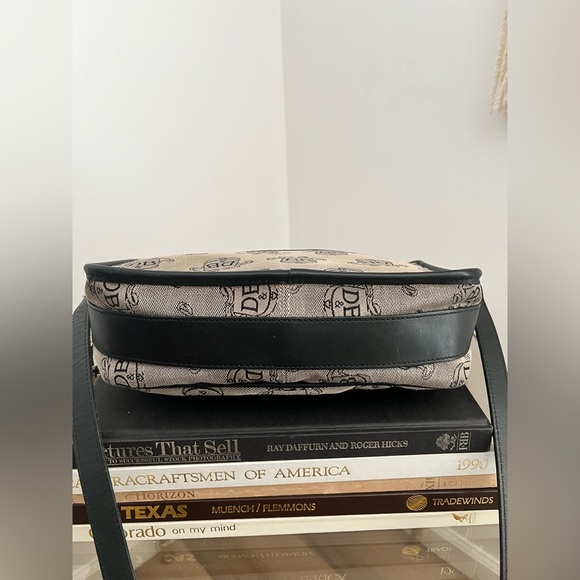 Vintage Y2K Dooney & Bourke Black and Gray Monogram Shoulder Bag - Picture 7 of 9